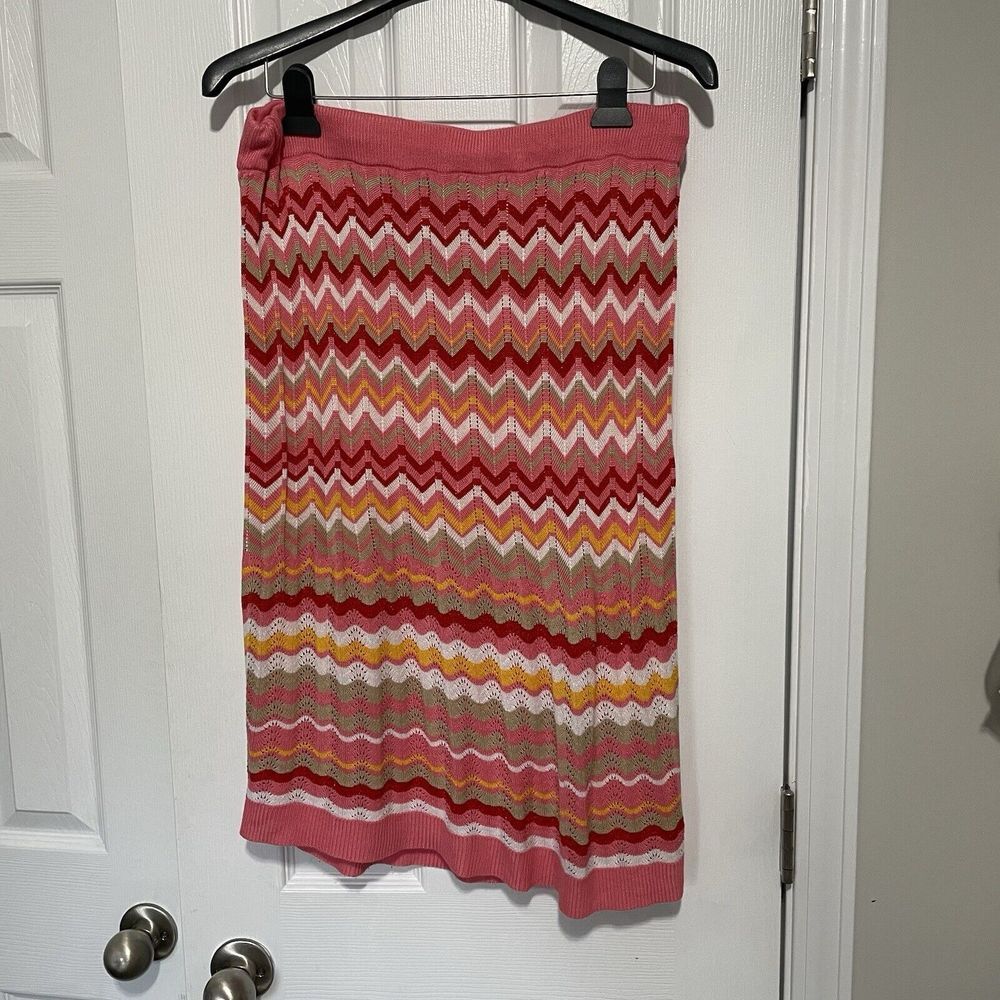 7th Avenue Design Studio New York‎ & Co Women Pink multi color Skirt Large -DS1